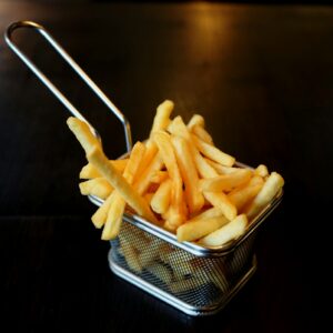 a bowl of french fries